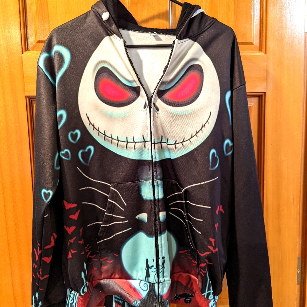 Nightmare Before Christmas zip front hoodie